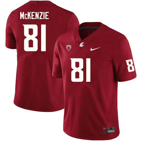 Men #81 Rashad McKenzie Washington State Cougars College Football Jerseys Sale-Crimson